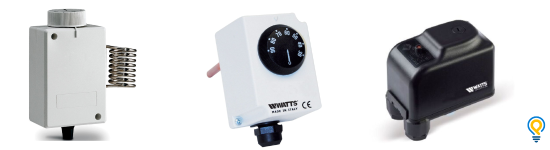 Termostatos e interruptores de caudal