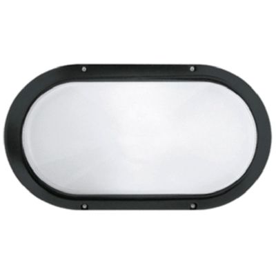 Prisma 001704 - plafoniera SUPERDELTA OVALE E27 60W nero