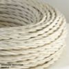 TV por cable trenzado de seda marfil - SAT