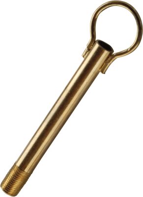 Tigetta with shiny brass-plated iron hook