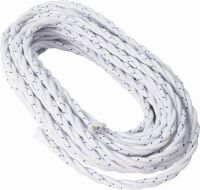 White cotton braided cable 3G1.5 - 50m