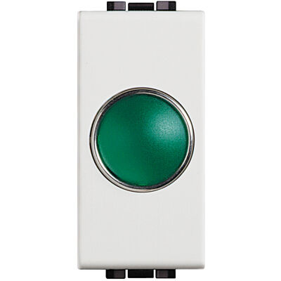 LivingLight White - green indicator lamp holder