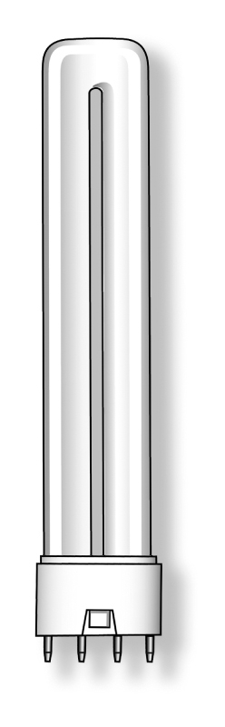 Lámpara fluorescente compacta 2G11 18W 4000k DURALUX-L