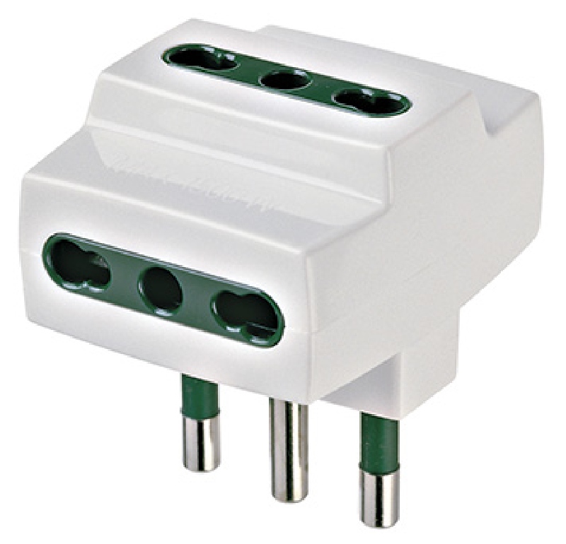 Large white multiple adapter