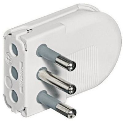 Enchufe profesional pequeño blanco que ahorra espacio - Blíster