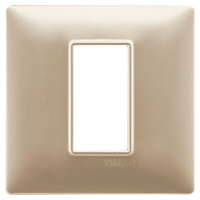 Plana - 1-place matt champagne technopolymer plate