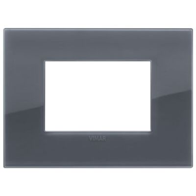 Vimar 19653.61 Arke - Placa 3 módulos gris ahumado