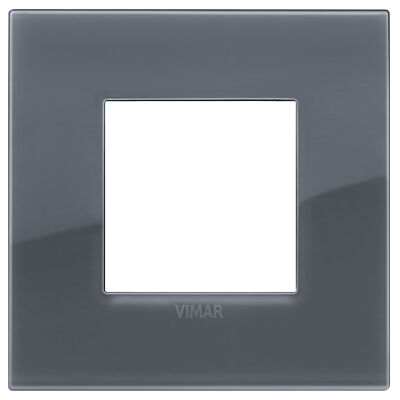 Arke - Classic Reflex Plus plate in smoky gray technopolymer 2 places