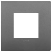 Arke - Plaque Tecno-basic Classic en technopolymère gris 2 places