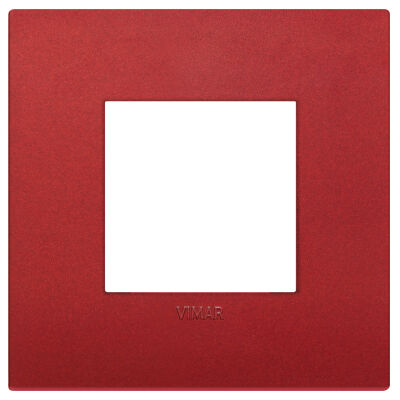 Arke - placca Classic Color-Tech in tecnopolimero 2 posti rosso matt