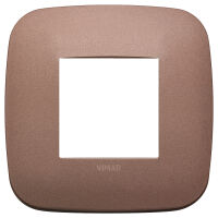 Arke - Plaque ronde Metal-Color en métal, 2 places, bronze mat