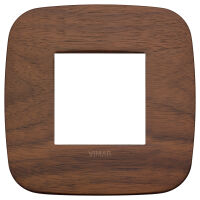Arke - Round Wood plaque in walnut wood for 2 people