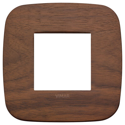 Arke - Round Wood plaque in walnut wood for 2 people