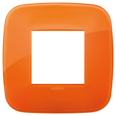 Arke - Round Reflex Plus plate in technopolymer 2 places orange