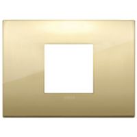 Arke - Placa metálica Classic Metal-Elite con 2 plazas centrales doradas