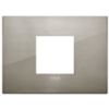 Arke - Classic Metal-Elite metal plate with 2 central places in brushed steel