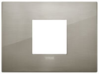 Arke - Classic Metal-Elite metal plate with 2 central places in brushed steel
