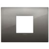 Arke - Classic Metal-Elite metal plate with 2 central places in black chrome