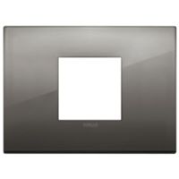 Arke - Classic Metal-Elite metal plate with 2 central places in black chrome