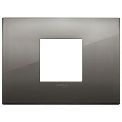 Arke - Classic Metal-Elite metal plate with 2 central places in black chrome