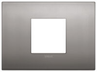 Arke - Classic Metal-Elite metal plate with 2 central places in black nickel
