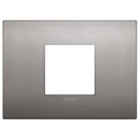 Arke - Classic Metal-Elite metal plate with 2 central places in black nickel