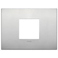 Arke - Classic Alu-Tech plate in natural aluminum 2 central places