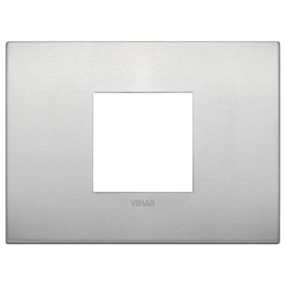 Arke - placca Classic Alu-Tech in alluminio 2 posti centrali naturale