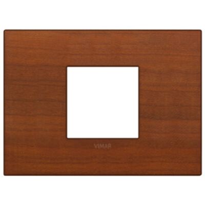Arke - placca Classic Wood in legno 2 posti centrali ciliegio