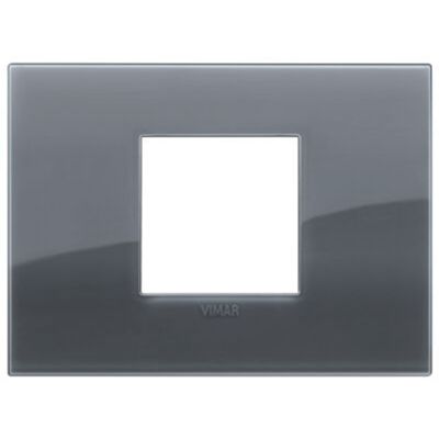Arke - Classic Reflex Plus plate in technopolymer with 2 smoky gray central places
