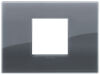 Arke - placca Classic Reflex Plus in tecnopolimero 2 posti centrali grigio fumé