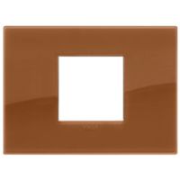 Arke - Assiette Classic Reflex Plus en technopolymère avec 2 emplacements centraux caramel