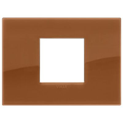 Arke - Classic Reflex Plus plate in technopolymer with 2 caramel central places