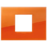 Arke - Placa Classic Reflex Plus en tecnopolímero con 2 plazas centrales naranjas