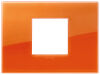 Arke - Plaque Classic Reflex Plus en technopolymère avec 2 emplacements centraux orange