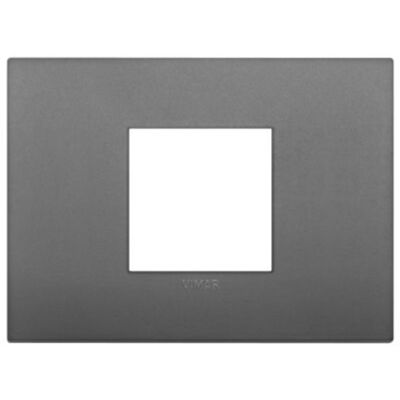 Arke - placca Classic Tecno-basic in tecnopolimero 2 posti centrali grigio