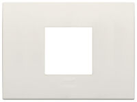 Arke - Classic Tecno-basic plate in technopolymer with 2 ivory central places