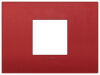 Arke - Plaque Classic Color-Tech en technopolymère avec 2 emplacements centraux en rouge mat