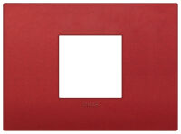 Arke - Classic Color-Tech plate in technopolymer with 2 central places in matt red