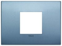 Arke - Classic Color-Tech plate in technopolymer with 2 central places in matt blue