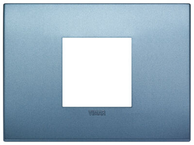 Arke - Assiette Classic Color-Tech en technopolymère avec 2 emplacements centraux en bleu mat