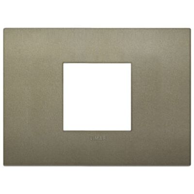 Arke - placca Classic Color-Tech in tecnopolimero 2 posti centrali verde matt