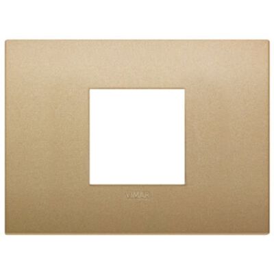 Arke - placca Classic Color-Tech in tecnopolimero 2 posti centrali oro matt