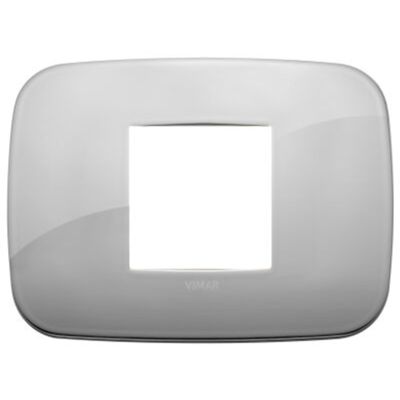 Arke - Plaque métallique ronde Metal-Elite avec 2 emplacements centraux chromés