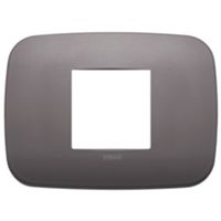 Arke - Round Metal-Elite metal plate with 2 central places in dark nickel