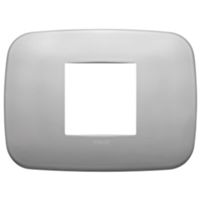 Arke - Round Metal-Elite metal plate with 2 central places in matt nickel