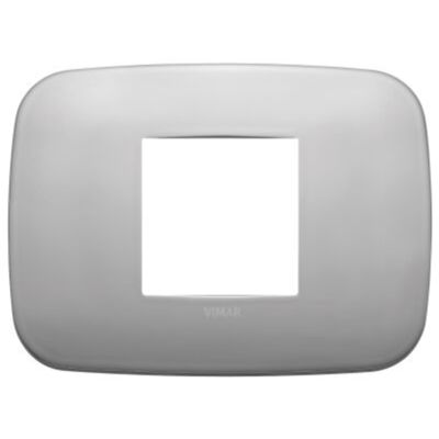 Arke - Plaque métallique ronde Metal-Elite 2 places centrales en nickel mat