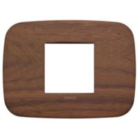 Arke - placca Round Wood in legno 2 posti centrali noce