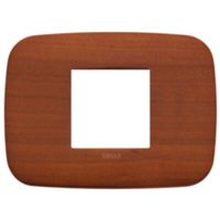 Arke - placca Round Wood in legno 2 posti centrali ciliegio