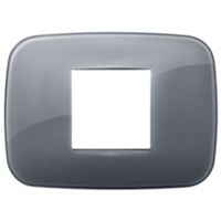 Arke - Round Reflex Plus plate in technopolymer with 2 central smoky gray places